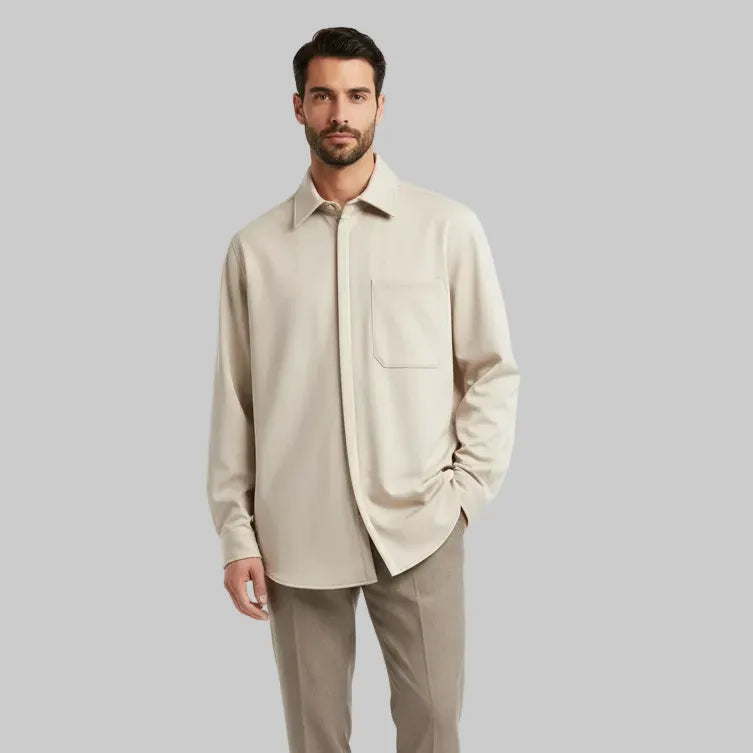 Giacca C6909N in felpa con collo camicia