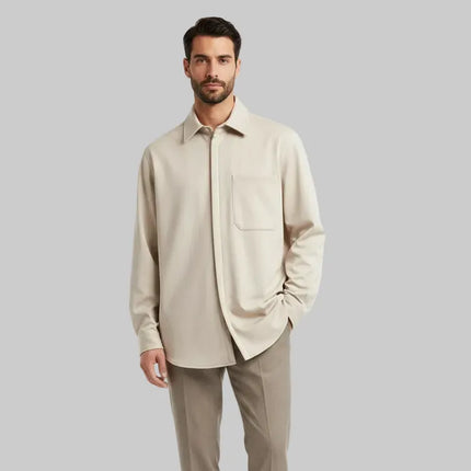 Giacca C6909N in felpa con collo camicia
