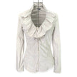 Camicia con volant sullo scollo