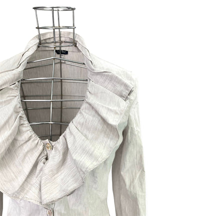 Camicia con volant sullo scollo
