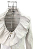 Camicia con volant sullo scollo