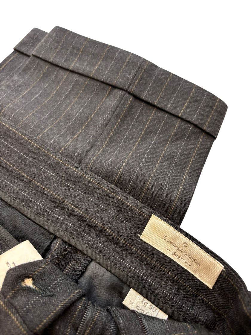 Pantalone gessato in lana ZEGNA