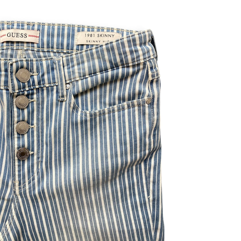 Jeans con quattro bottoni a righe GUESS