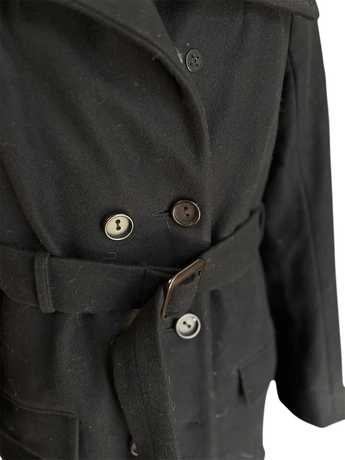Cappotto doppiopetto con cintura e collo ampio PINKO