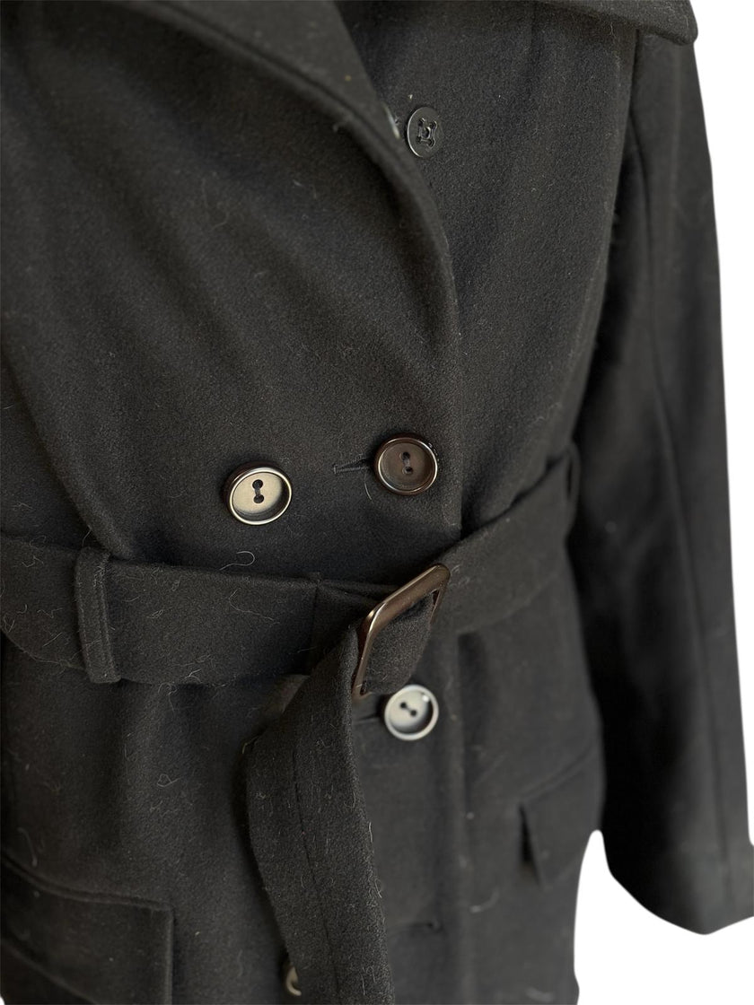 Cappotto doppiopetto con cintura e collo ampio PINKO