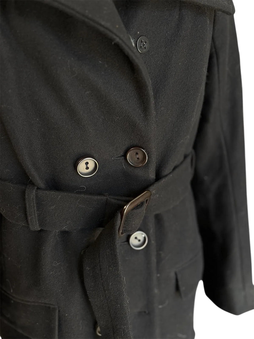 Cappotto doppiopetto con cintura e collo ampio PINKO