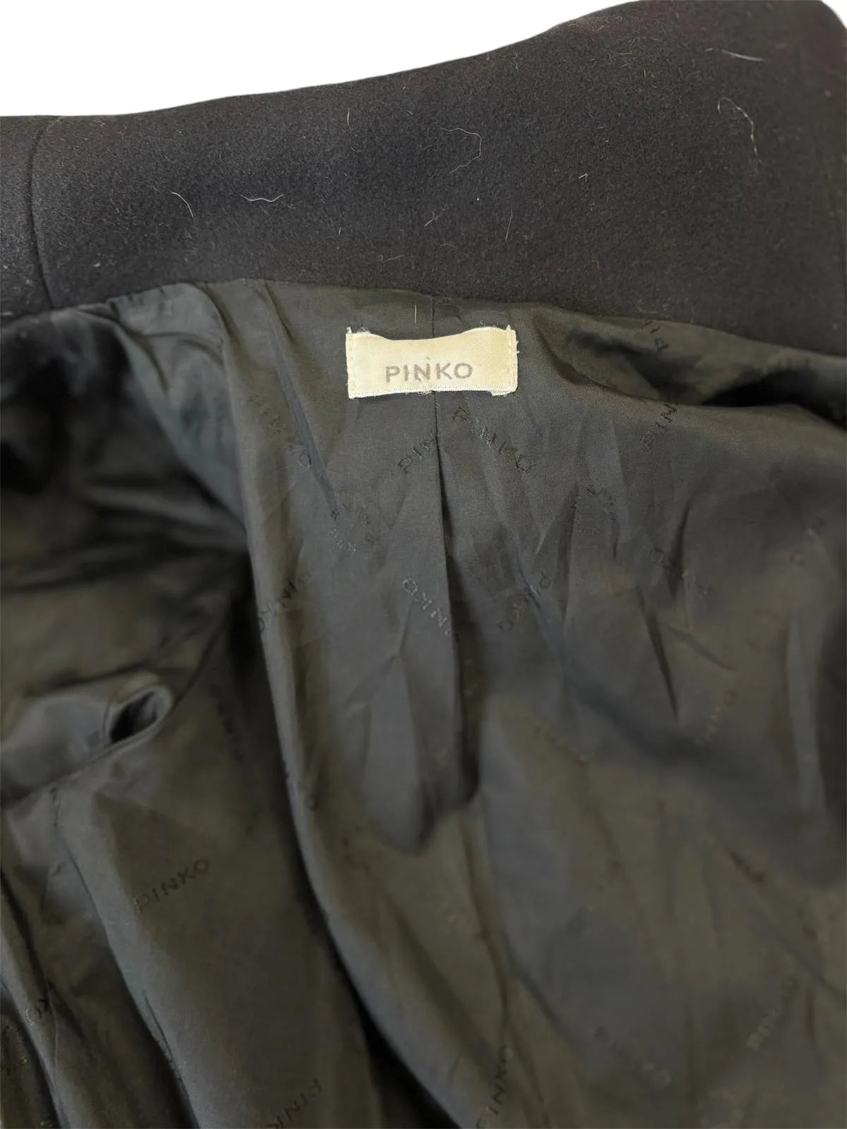 Cappotto doppiopetto con cintura e collo ampio PINKO