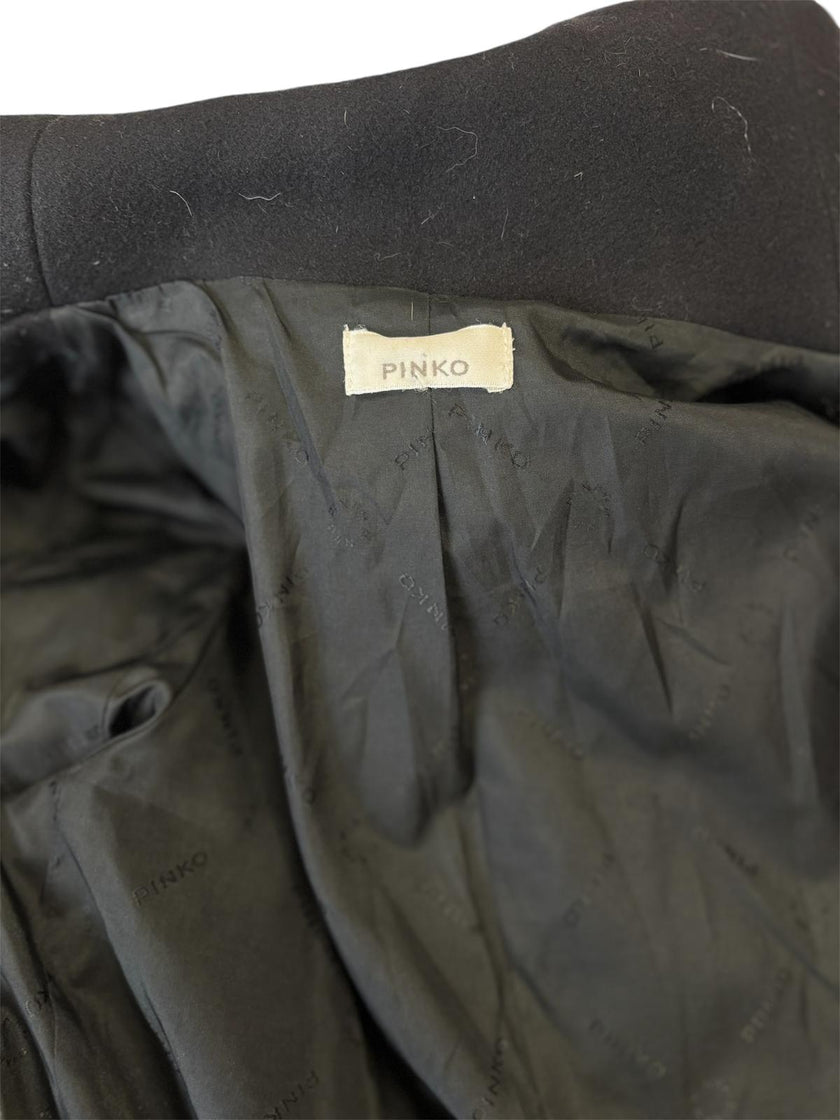 Cappotto doppiopetto con cintura e collo ampio PINKO