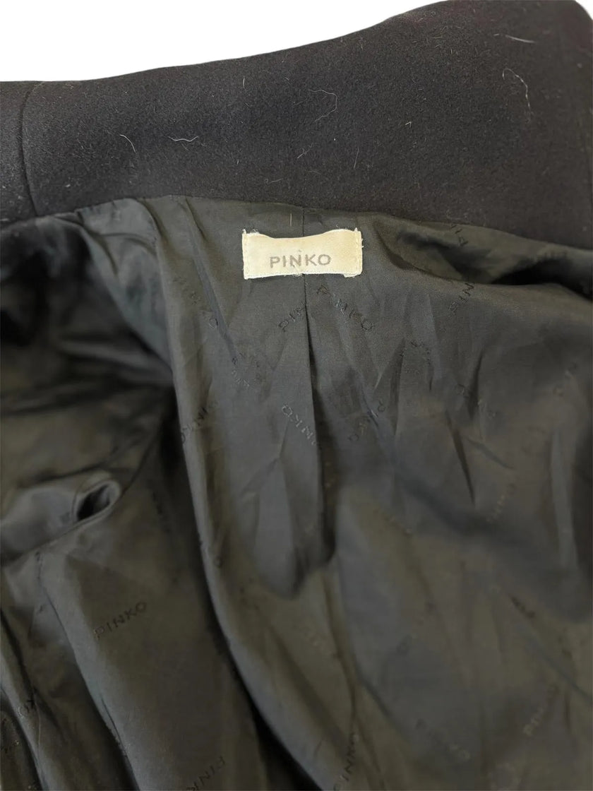 Cappotto doppiopetto con cintura e collo ampio PINKO