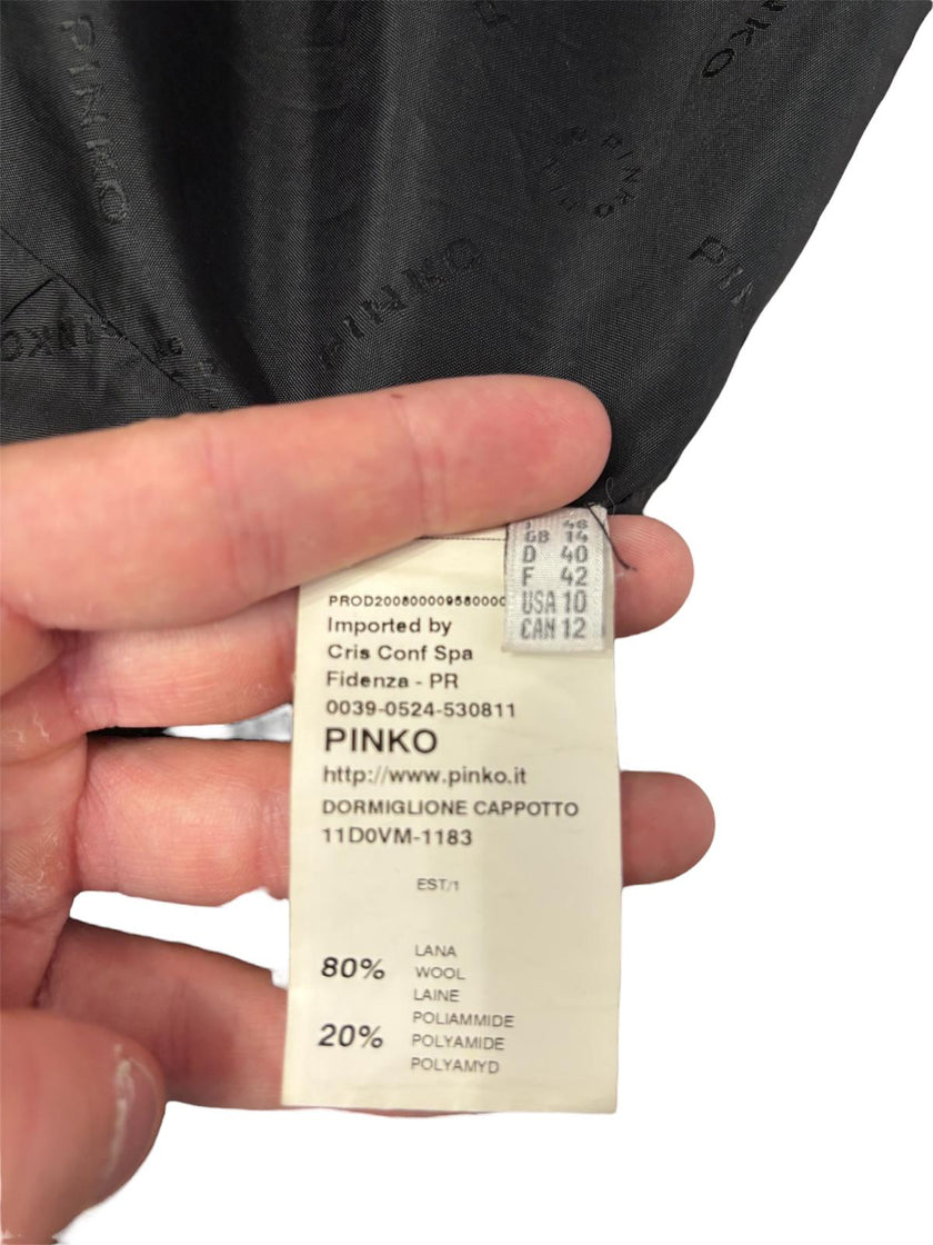 Cappotto doppiopetto con cintura e collo ampio PINKO