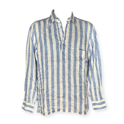 Camicia mezza abbottonatura con fantasia a righe BARBA