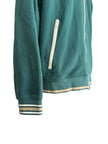 Felpa con zip bordi e logo a contrasto