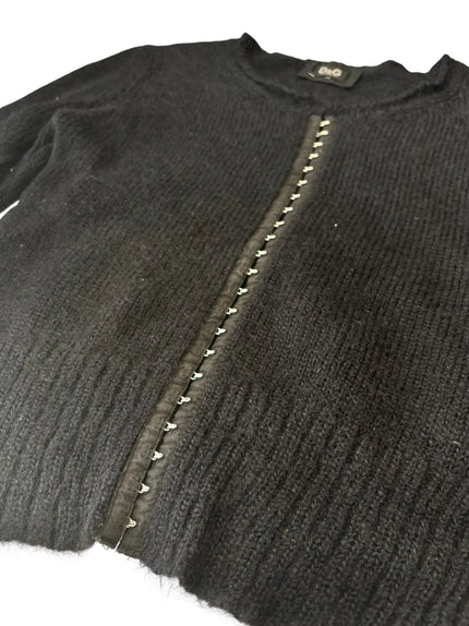 Cardigan a maglia fine con orlo e polsini a costine DOLCE&GABBANA