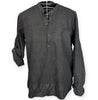 Camicia con colletto alla coreana con chiusura henley