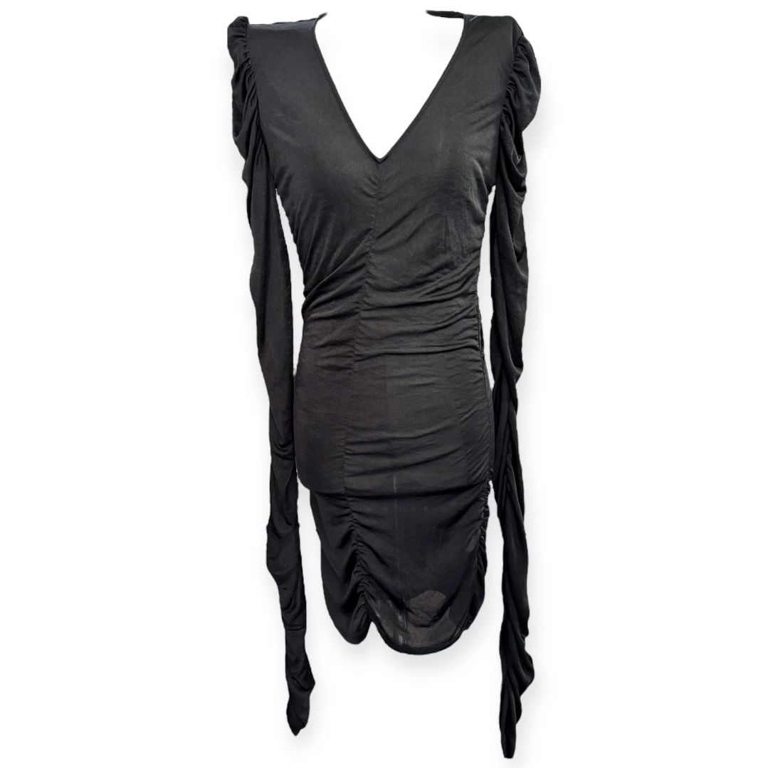 Abito scollo profondo con drappeggio