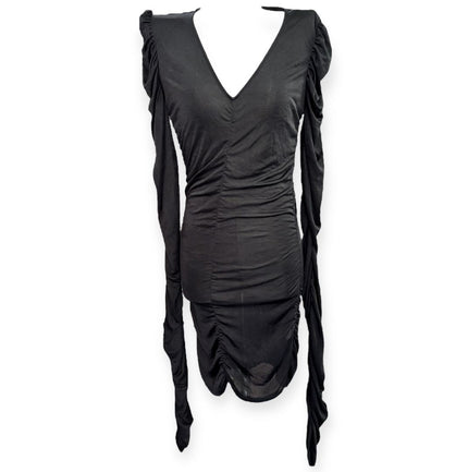 Abito scollo profondo con drappeggio