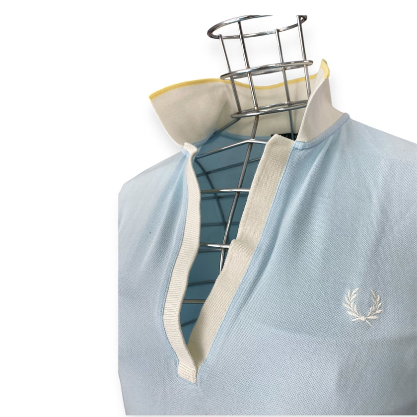 Poloconcollettoemanicheacontrastoelogo FREDPERRY