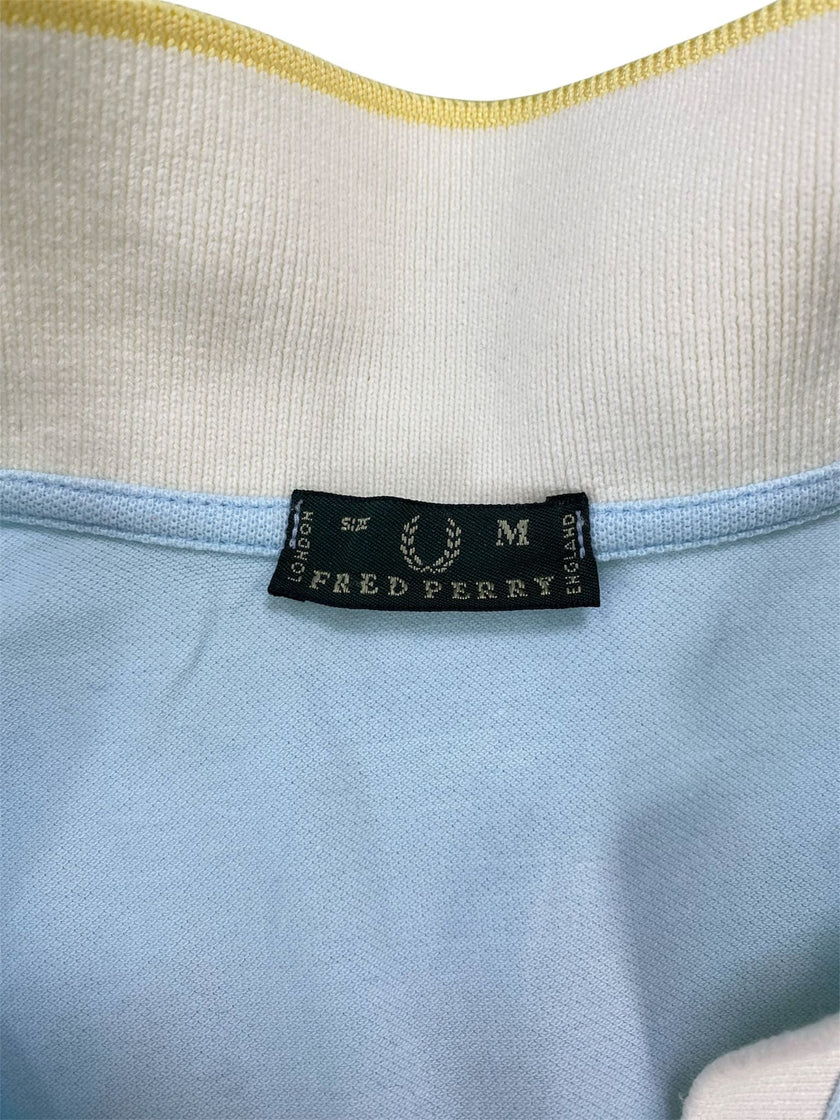 Poloconcollettoemanicheacontrastoelogo FREDPERRY