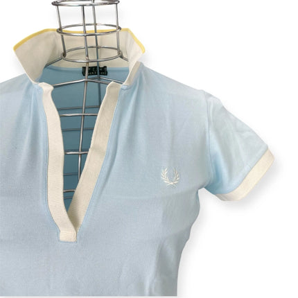 Poloconcollettoemanicheacontrastoelogo FREDPERRY