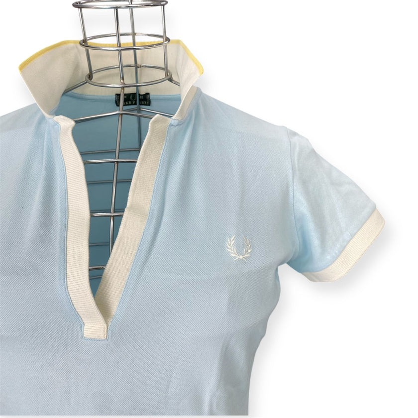 Poloconcollettoemanicheacontrastoelogo FREDPERRY