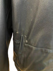 Giacca bomber texture perforata con chiusura zip e colletto a fascia