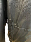 Giacca bomber texture perforata con chiusura zip e colletto a fascia