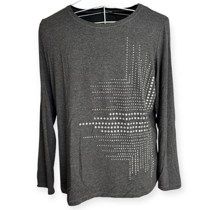 Maglia maniche lunghe con dettagli in strass