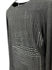 Maglia maniche lunghe con dettagli in strass