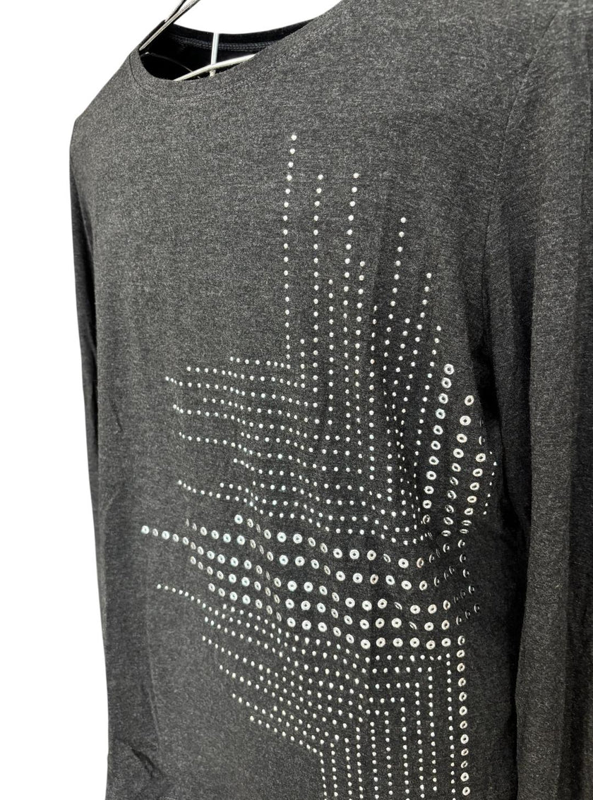 Maglia maniche lunghe con dettagli in strass