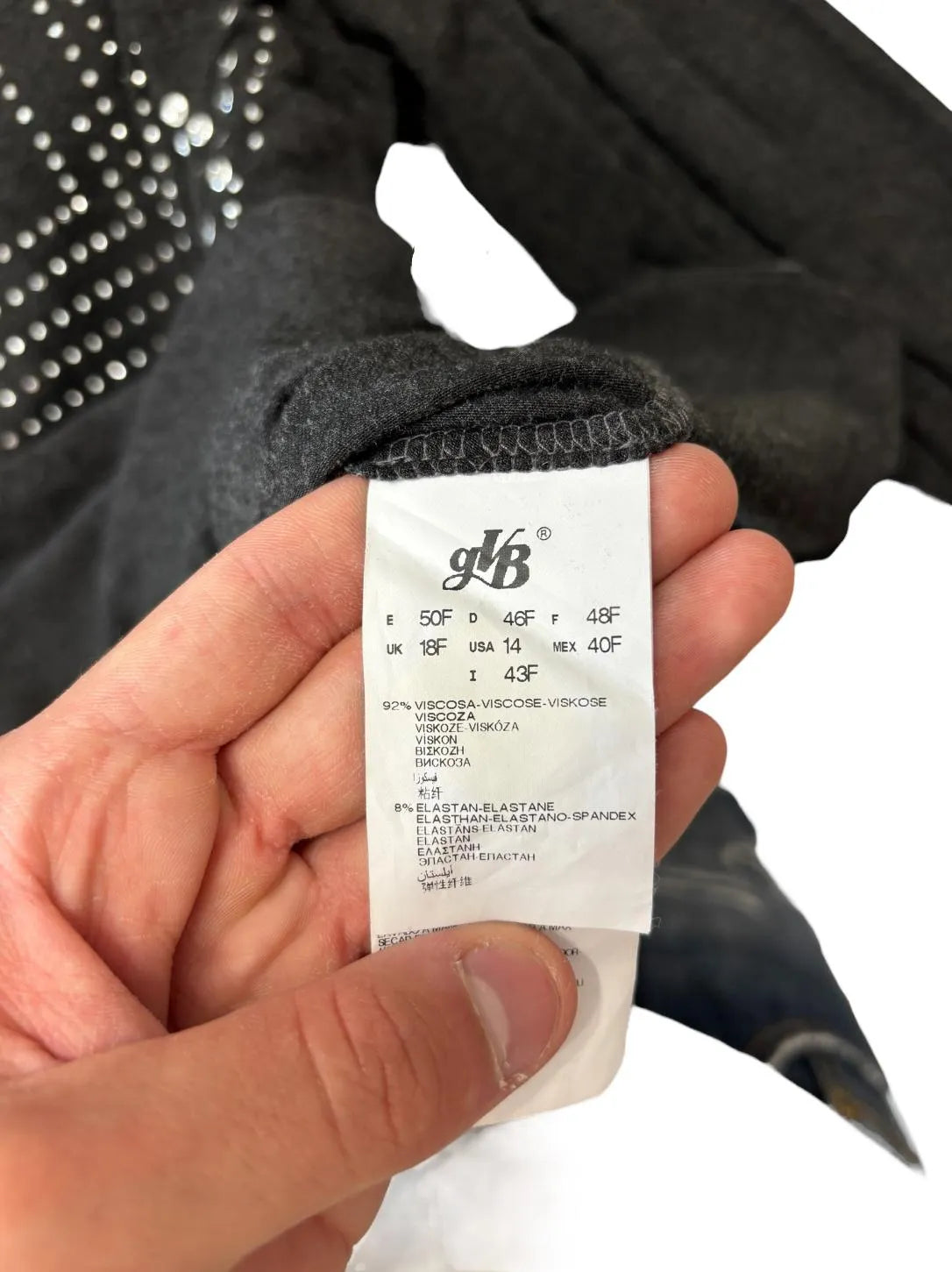 Maglia maniche lunghe con dettagli in strass