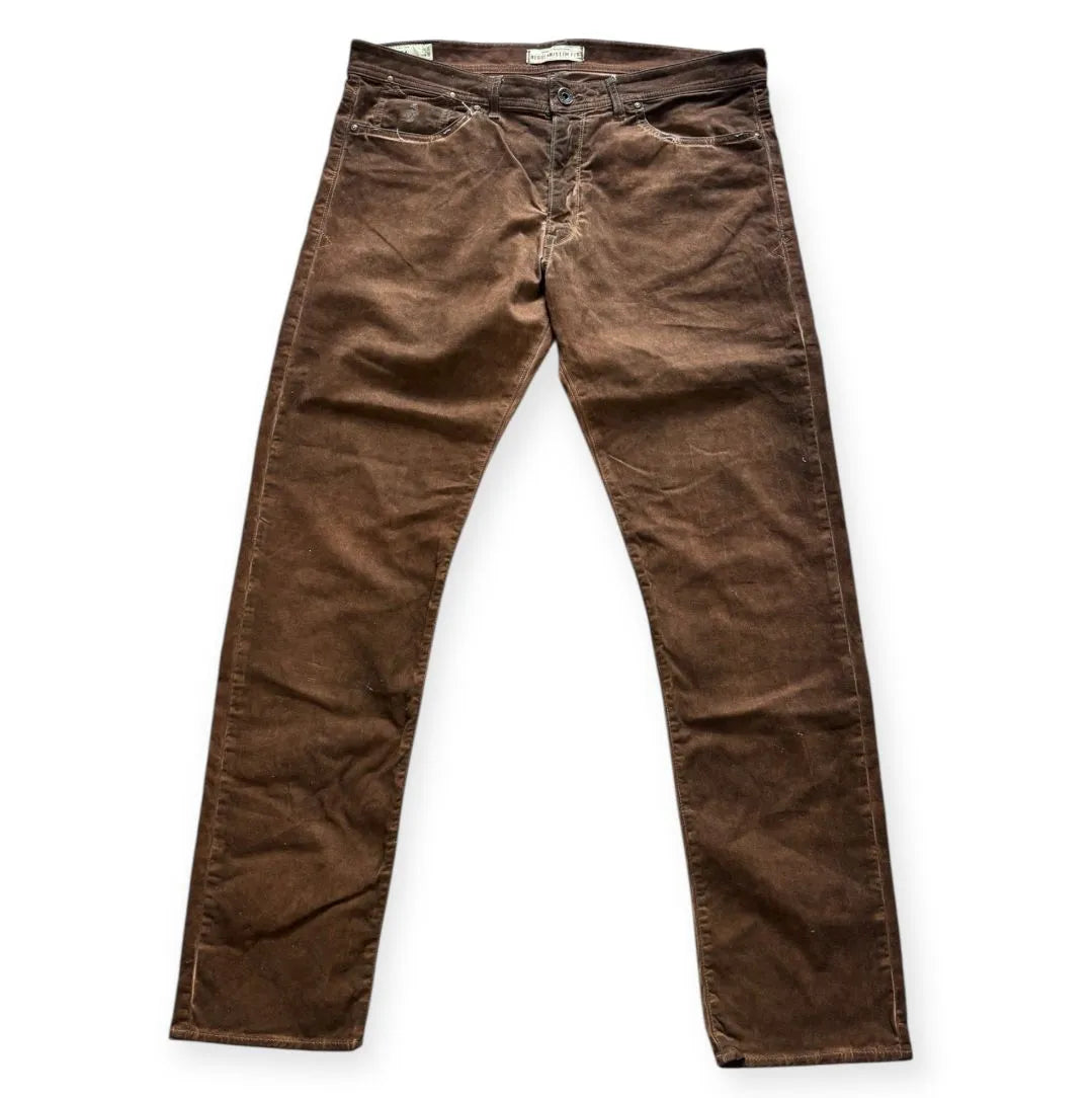 Pantalone effetto vintage con cuciture a contrasto MCS