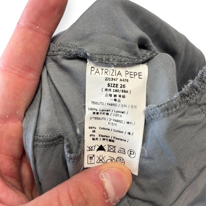 Pantalone doppio tessuto con logo PATRIZIA PEPE