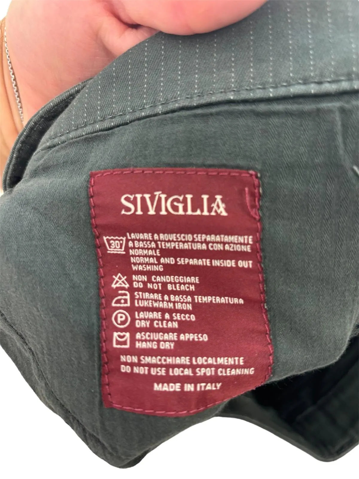 Pantalone gamba dritta con fantasia a righe sottili SIVIGLIA
