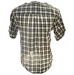 Camicia scollo a v a mezza manica con fantasia a quadretti WOOLRICH