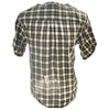 Camicia scollo a v a mezza manica con fantasia a quadretti WOOLRICH