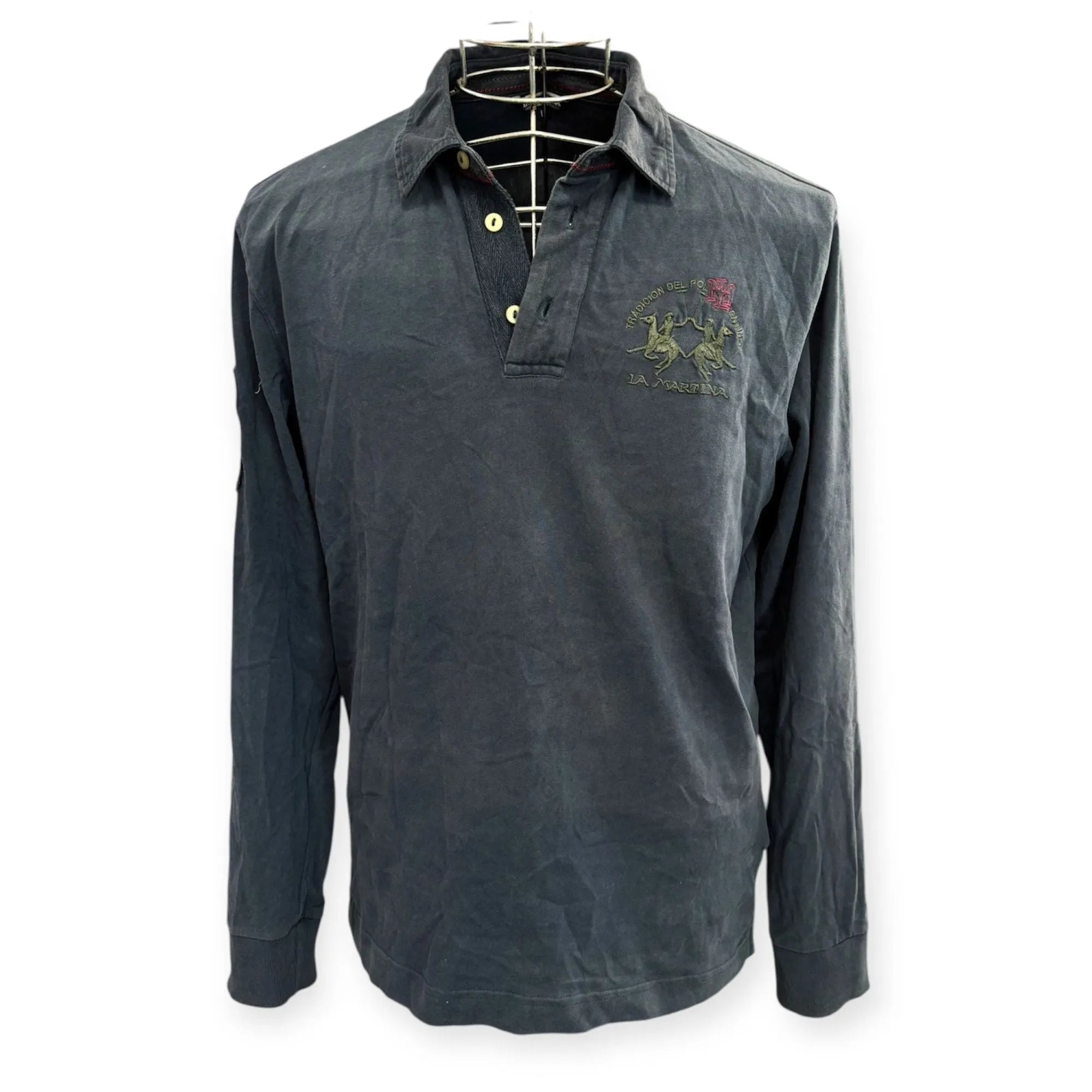 Maglia polo a maniche lunghe con logo LA MARTINA