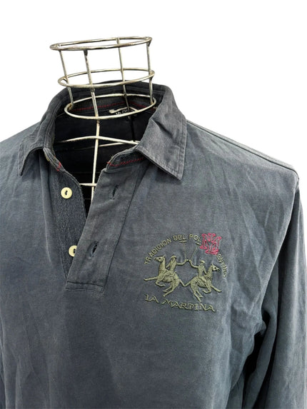 Maglia polo a maniche lunghe con logo LA MARTINA