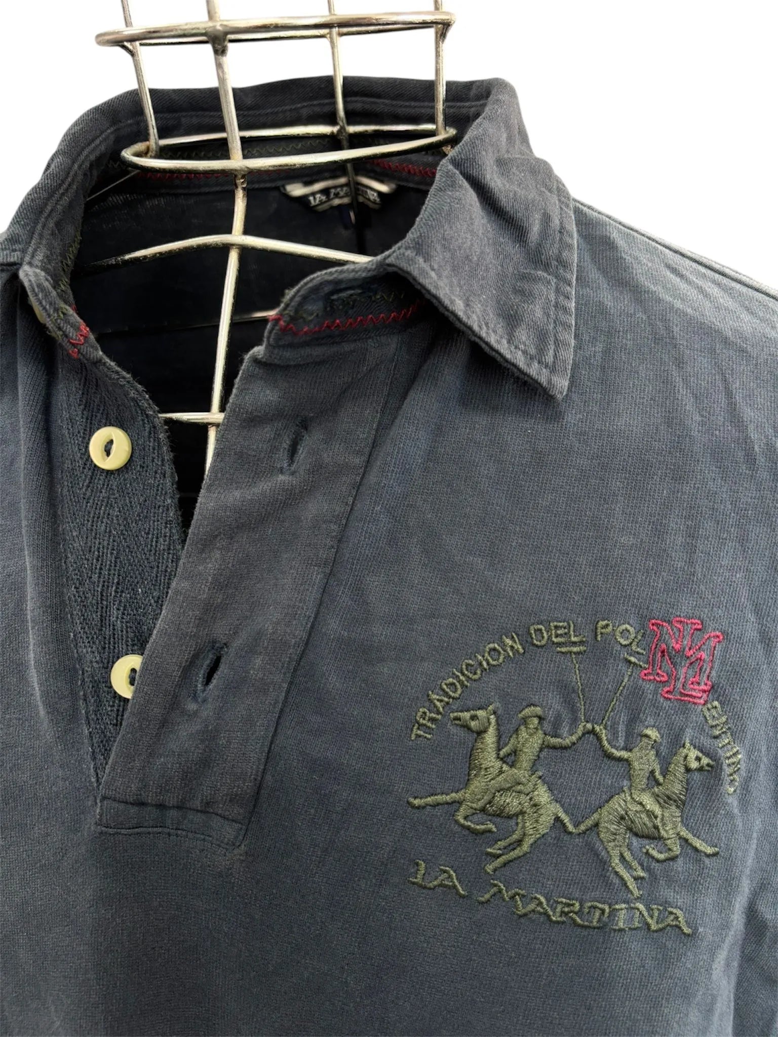 Maglia polo a maniche lunghe con logo LA MARTINA