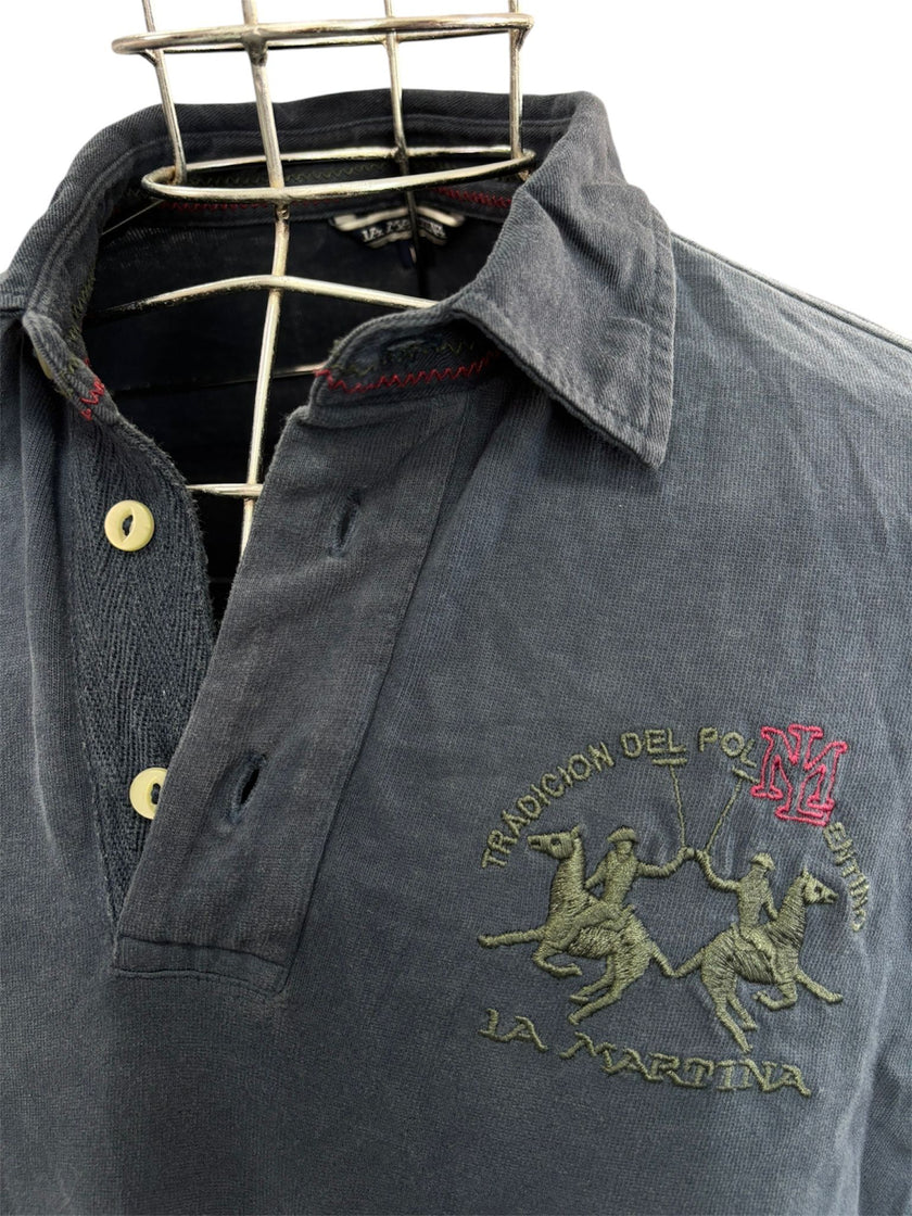 Maglia polo a maniche lunghe con logo LA MARTINA