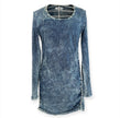 Abito midi effetto denim con inserto intrecciato DIESEL