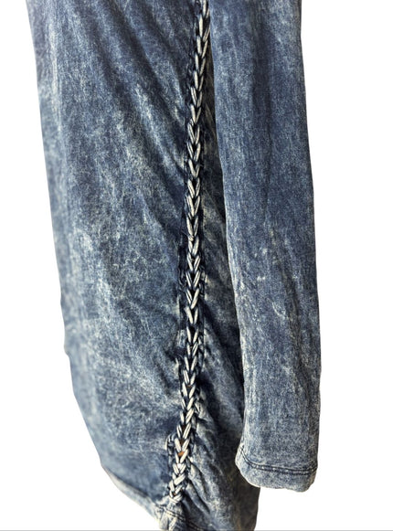 Abito midi effetto denim con inserto intrecciato DIESEL