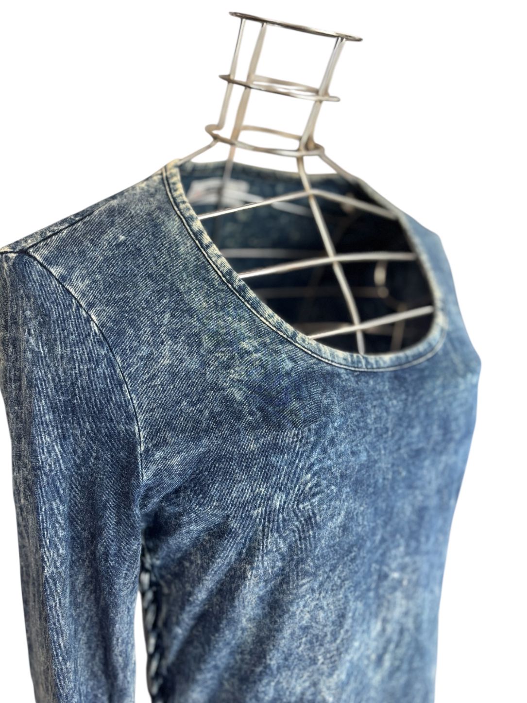 Abito midi effetto denim con inserto intrecciato DIESEL