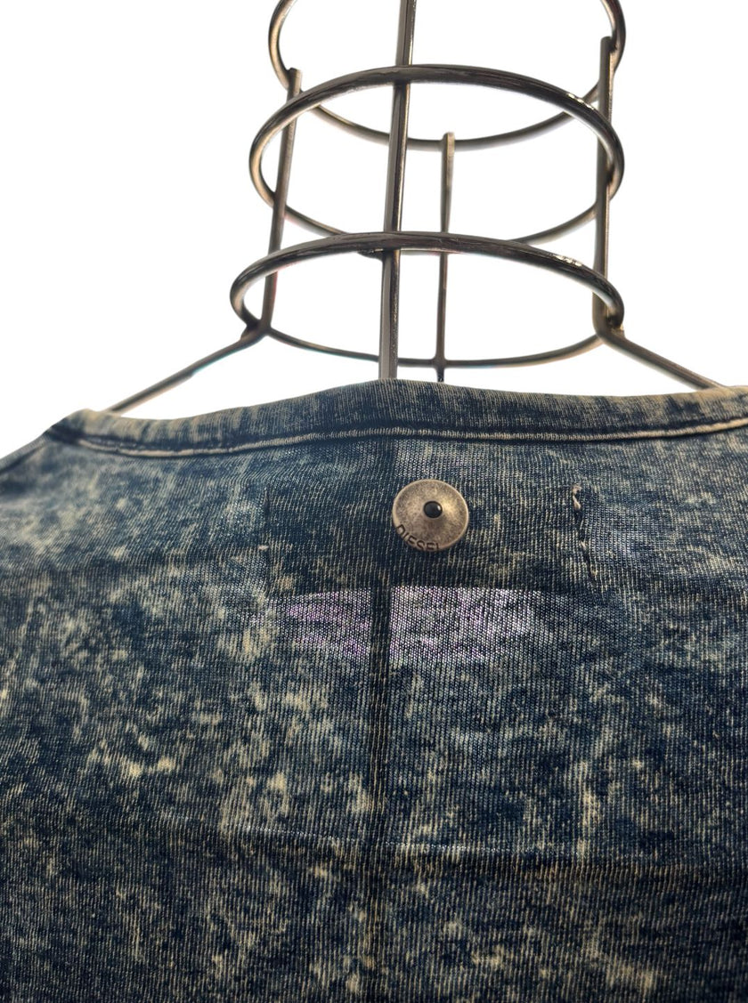 Abito midi effetto denim con inserto intrecciato DIESEL