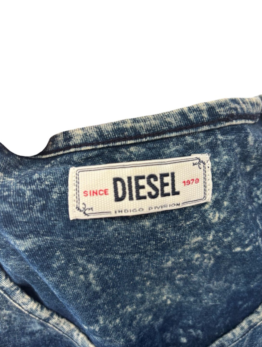 Abito midi effetto denim con inserto intrecciato DIESEL