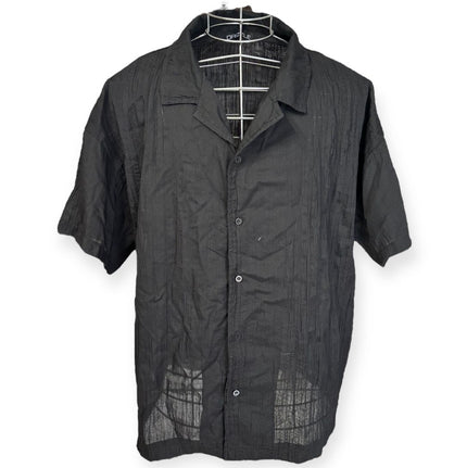 Camicia mezza manica con colletto a rever