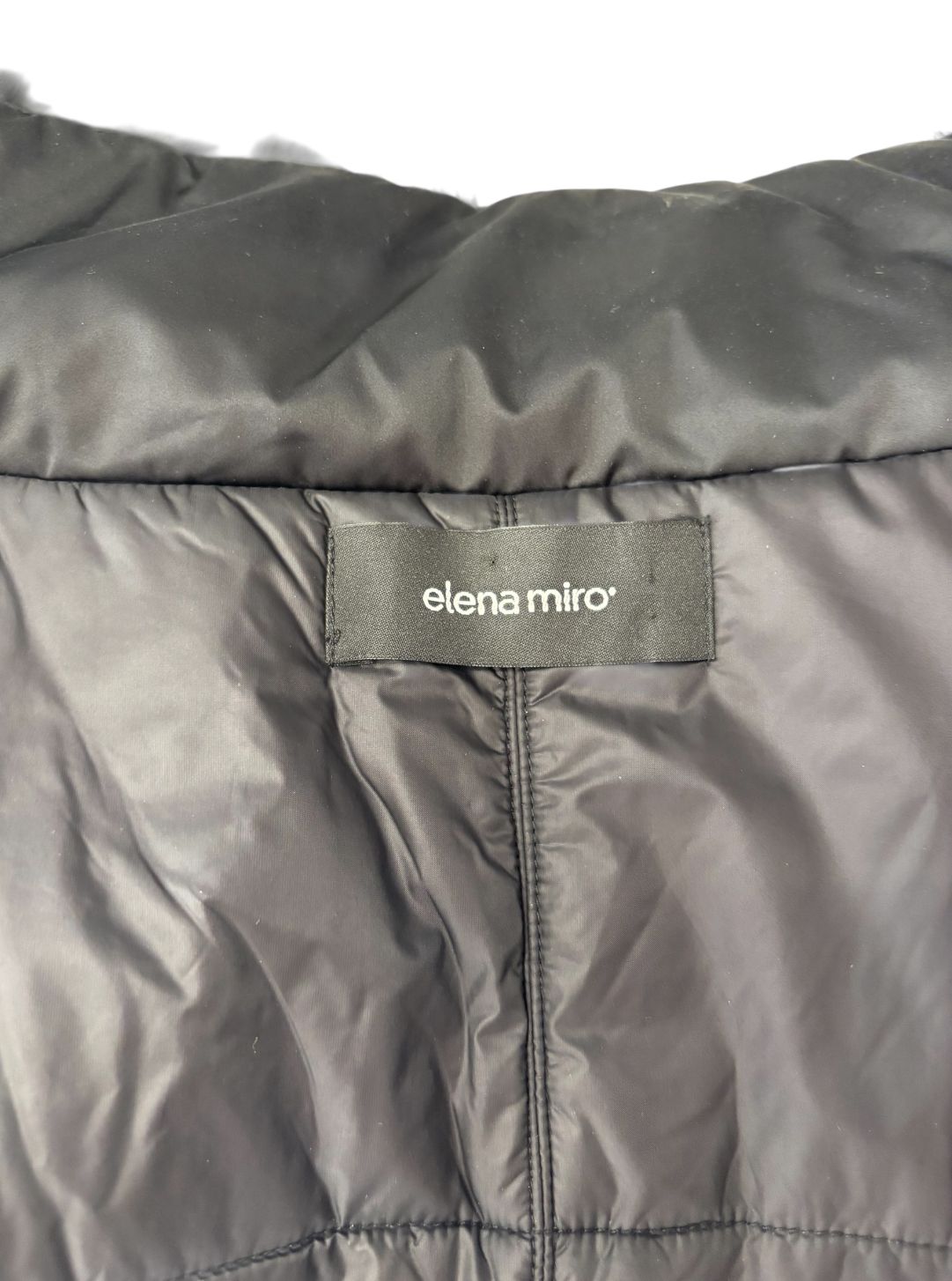 Giacca lunga doppio tessuto con collo alto