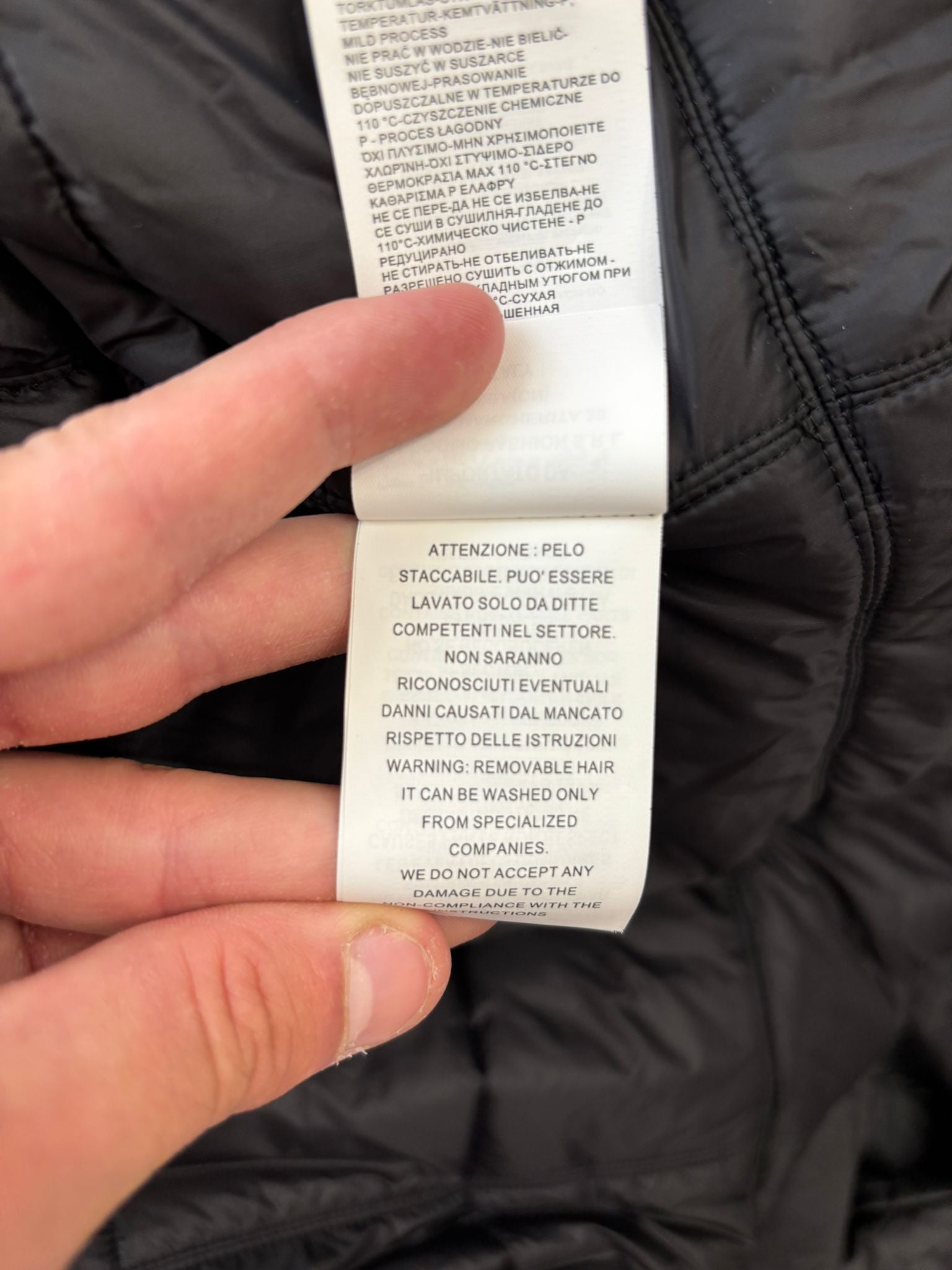 Giacca lunga doppio tessuto con collo alto