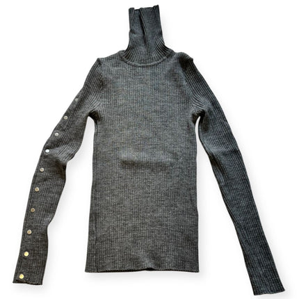 Maglia dolcevita a costine con bottoni sulla manica PINKO