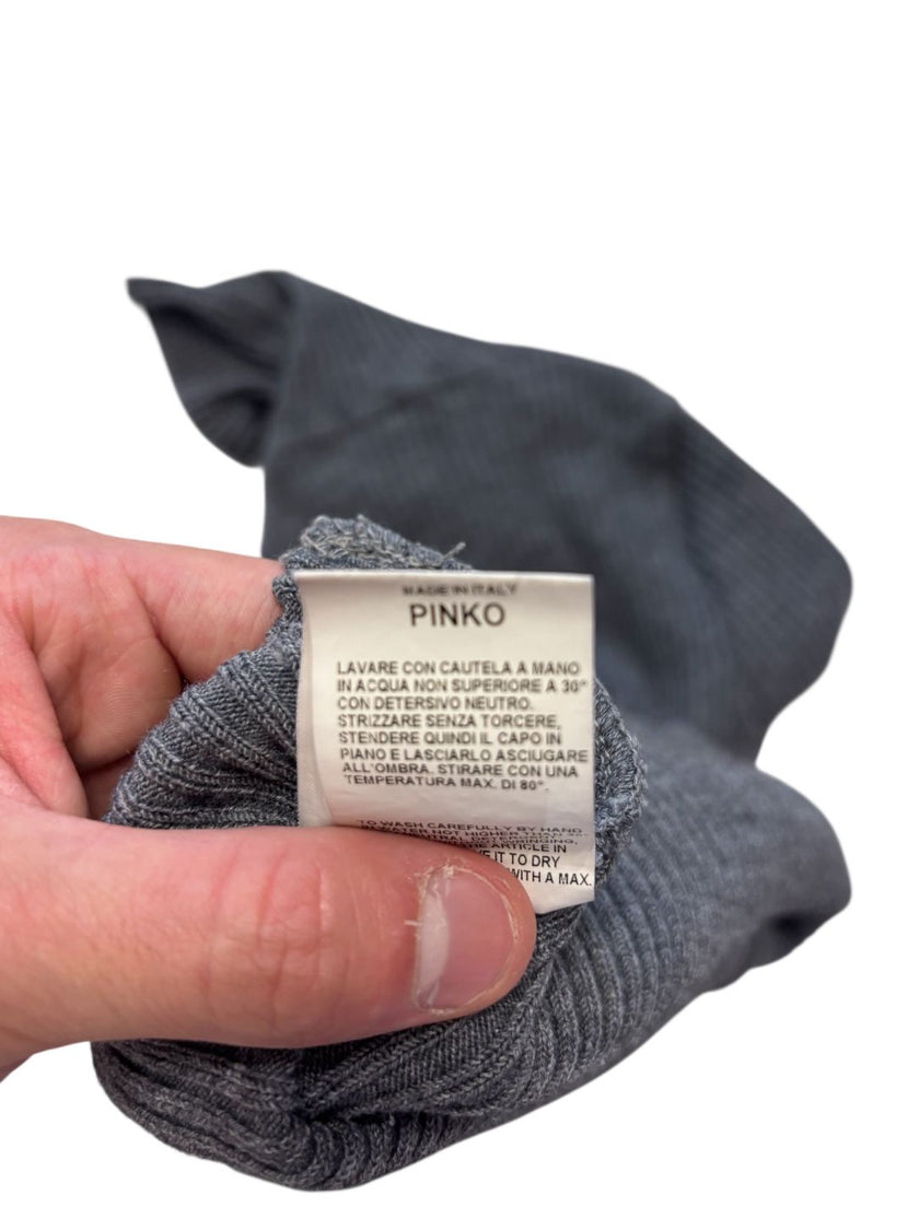 Maglia dolcevita a costine con bottoni sulla manica PINKO