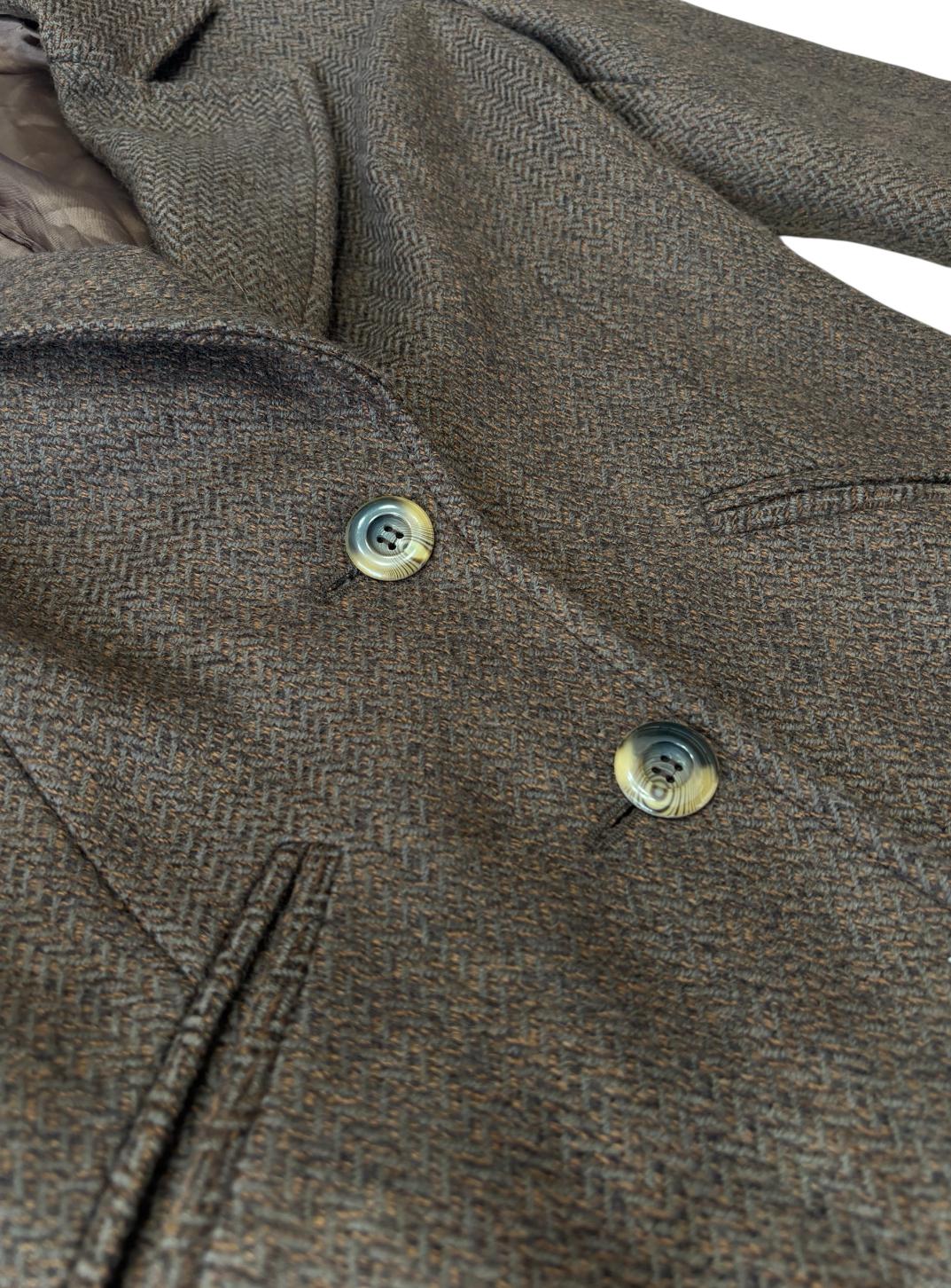 Giacca 2bottoni con trama spina di pesce e rever a punta LUISA SPAGNOLI